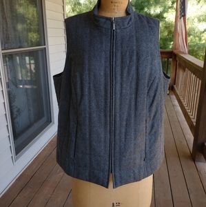 Talbots Quilted Wool Vest